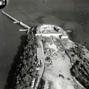 Aerial view of Nothe Fort